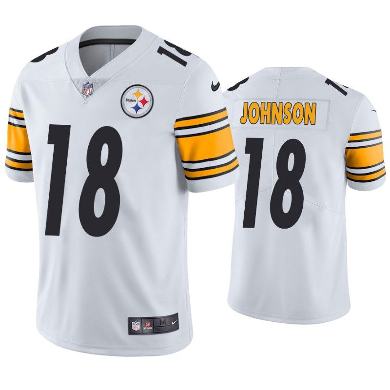 Men Pittsburgh Steelers #18 Diontae Johnson Nike White Limited NFL Jersey->pittsburgh steelers->NFL Jersey